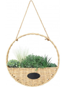 Plante à suspendre panier en osier Atmosphera