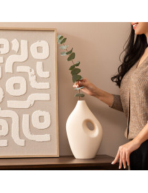 Vase céramique beige