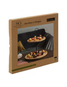 Serviteur 2 étages bambou Secret de gourmet