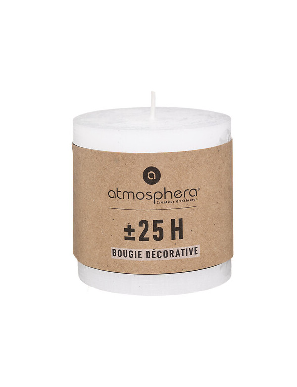 Bougie Ronde Rustique Blanche Olia Atmosphera Bougie Ronde Rustique Blanche Olia Atmosphera