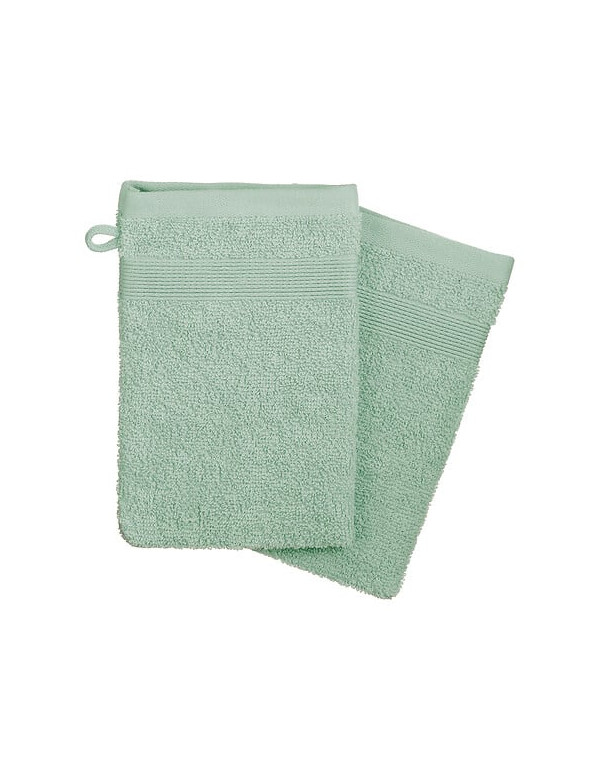 Gants de toilette Céladon x2 Atmosphera
