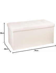 Pouf double pliant beige Lysandre Atmosphera