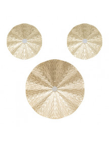 Déco murales métal doré Leslie Atmosphera