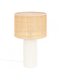 Lampe céramique et cannage Tylia Atmosphera