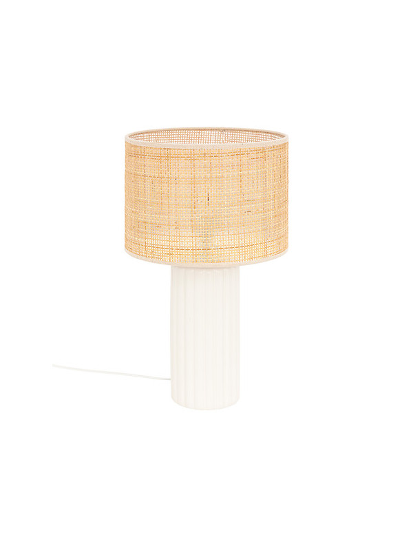 Lampe céramique et cannage Tylia Atmosphera Lampe céramique et cannage Tylia Atmosphera