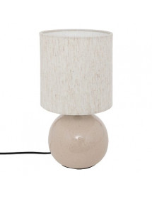 Lampe boule Gaia céramique lin Atmosphera