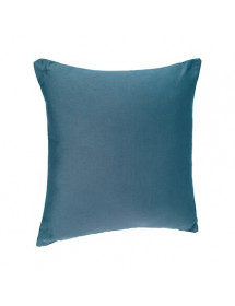 Coussin déhoussable 38 x 38 cm bleu canard Atmosphera