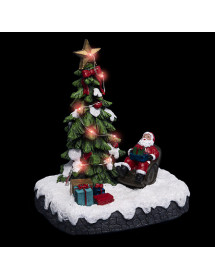 Village de Noël Père Noël et sapin