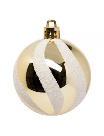 Lot de 25 Boules de Noël Or et Blanc - Diamètre 6 cm 🎄✨