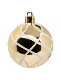 Lot de 25 Boules de Noël Or et Blanc - Diamètre 6 cm 🎄✨