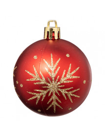 Lot de 25 Boules de Noël Rouge et Or - Diamètre 6 cm 🎄✨