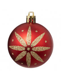 Lot de 25 Boules de Noël Rouge et Or - Diamètre 6 cm 🎄✨