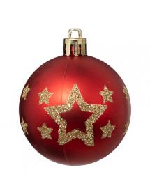 Lot de 25 Boules de Noël Rouge et Or - Diamètre 6 cm 🎄✨