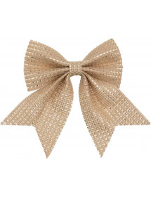 Nœuds de Noël en jute or x3