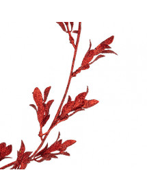 Guirlande de feuilles rouges noel