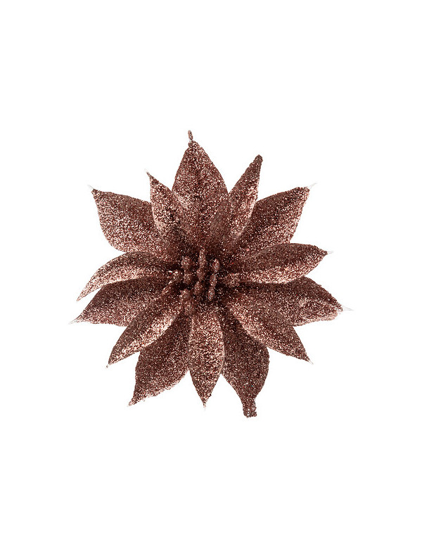 Fleurs roses gold pailletés à suspendre x3