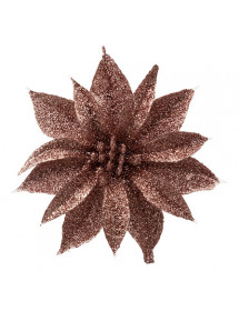 Fleurs roses gold pailletés à suspendre x3