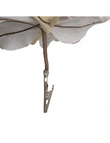 Poinsettia Pailleté avec Pince - Décoration de Noël Élégante