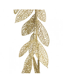 Guirlande de Feuilles Dorées 1,80 m - Décoration Élégante pour Noël