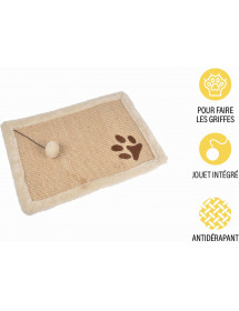 Griffoir pour chat Tapis Sisal avec pompon