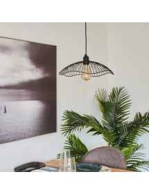 Atmosphera suspension filaire en métal noir Galt