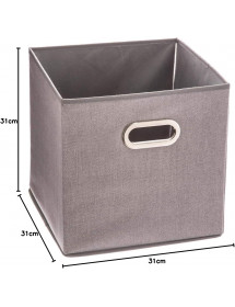 Cube de rangement gris chiné 31 x 31 cm. : 5 Five Mix 'n modul