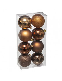 Boules de Noël Bronze x8