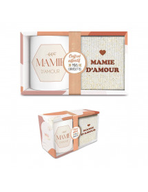 Coffret mug chaussettes paillettes mamie