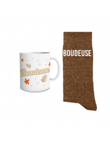 Coffret mug chaussettes paillettes boudeuse