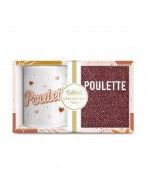 Coffret mug chaussettes paillettes poulette