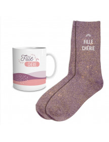 Coffret mug chaussettes fille chérie