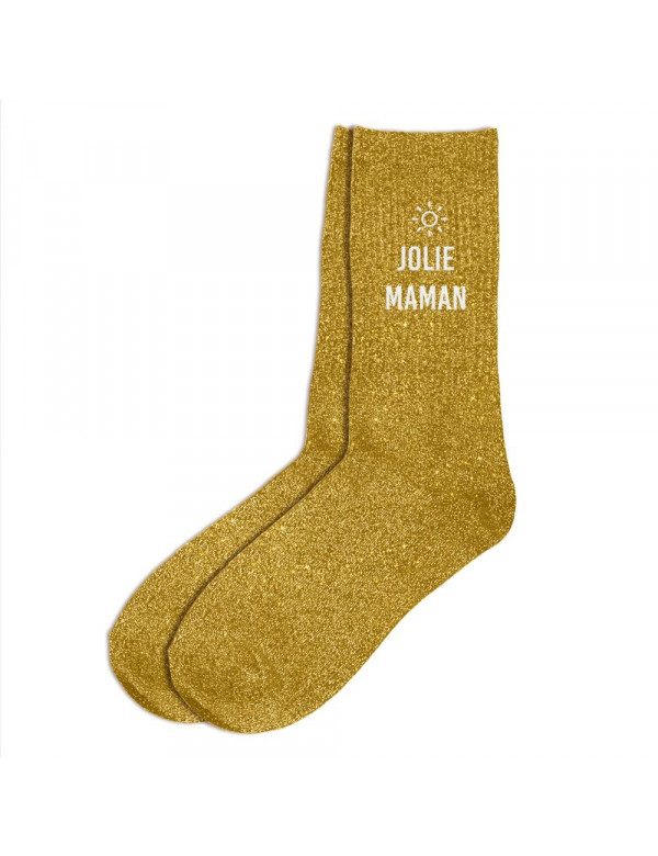 Chaussettes paillettes Jolie maman