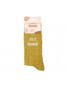 Chaussettes paillettes Jolie maman