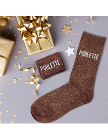 Chaussettes paillettes Poulette