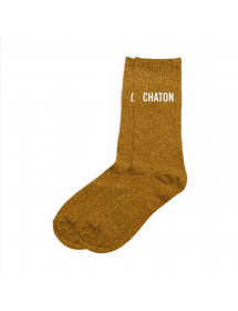 Chaussettes paillettes chaton