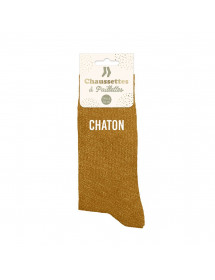 Chaussettes paillettes chaton