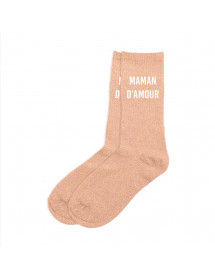Chaussettes paillettes maman d'amour