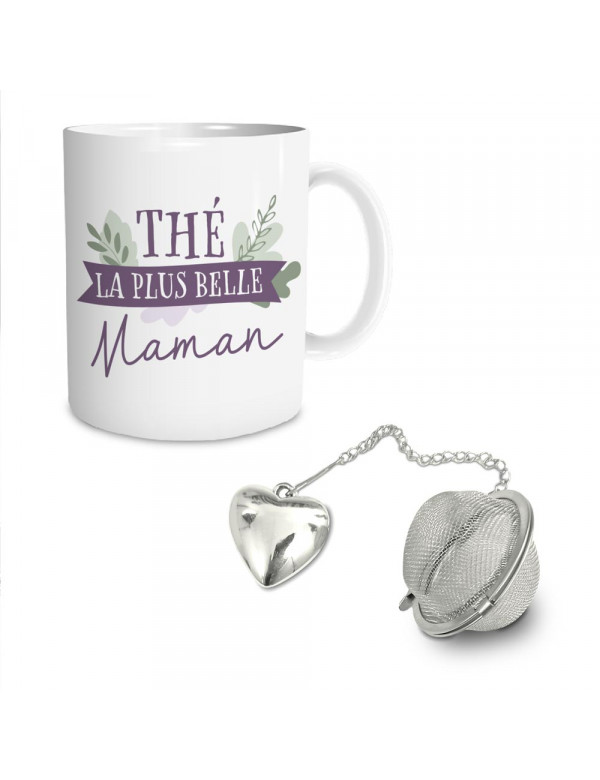 Coffret mug boule à thé Maman