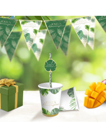 Guirlande fanions anniversaire tropical party