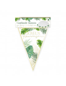 Guirlande fanions anniv tropical party