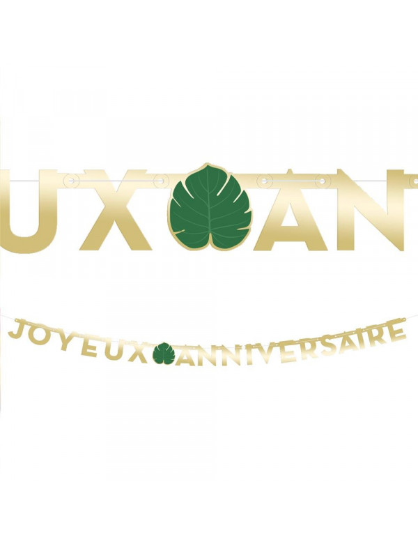 Guirlande Anniversaire lettres tropical party