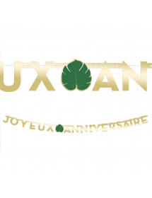 Guirlande Anniversaire lettres tropical party