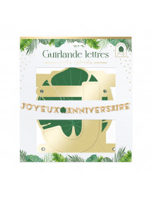 Guirlande Anniversaire lettres tropical party