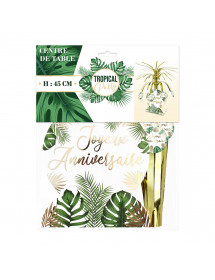 Centre de table anniversaire tropical party