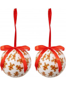 Boules de Noël pain d'épice x2