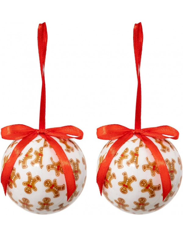 Boules de Noël pain d'épice x2