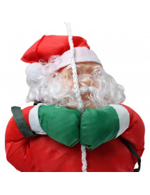 Père noël grimpeur avec corde