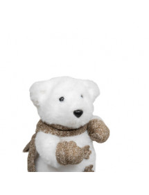 Décoration de Noël Ourson sur Ski avec Gants et écharpe