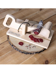 Trancheuse à charcuterie en bois