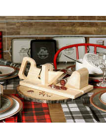 Trancheuse à charcuterie en bois
